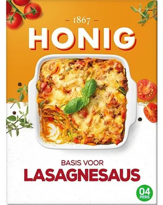 Produktbild von Honig Mix für Lasagnesauce 125 g – Schnelle, leckere Lasagnesauce Zubereitung