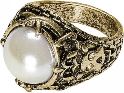 Produktbild von Extravaganter Gothic Perlen-Fingerring für Piraten