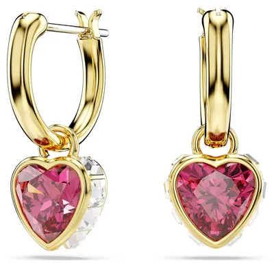 Produktbild von SWAROVSKI Damen Drop-Ohrhänger rotes Herz gold CHROMA 5684760