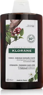 Produktbild von Klorane Quinine & Organic Edelweiss Strengthening Shampoo 400 ml