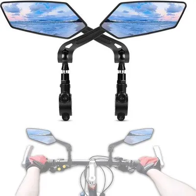 Obrázek produktu pro Sada zpětných zrcátek na kolo - Černá - Univerzální - 360° Skládací cyklistická zrcátka
