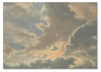Produktbild von POSTER - 29x21 cm (A4) - Manufaktura Sztuki - Wolken am Himmel in Grau- und Beigetönen. -  Wandbild für Wohnzimmer Schlafzimmer & Flur, Modernes Poster Wanddeko, Ungerahmt