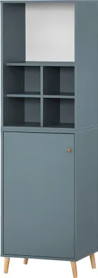 Produktbild von Büroschrank mit Regaleinsatz SISAK-80 in blau, B/H/T: ca. 50,95/175,2/41 cm