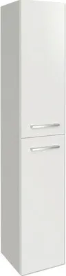 Immagine prodotto di FACKELMANN Armadio alto B.STYLE / Armadietto da bagno con cerniere ammortizzate / Dimensioni (L x A x P): ca. 30 x 162 x 31,6 cm / Armadietto da bagno di alta qualità / Apertura a sinistra / Corpo e frontale: bianco