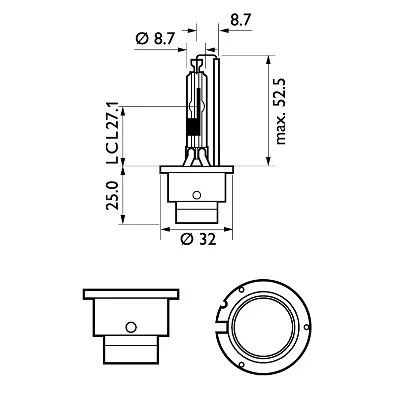 Produktbild von Philips Vision Xenon 85126VIC1 Xenon-Fahrzeugscheinwerferlampe, 35 W, 85 V, Xenon, 4300 K, 1 Stück(e)