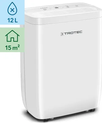 Zdjęcie produktu dla Odwilżacz elektryczny TROTEC TTK 27 E – wydajność 12 l/dobę – powierzchnia 15 m² / 37 m³ – urządzenie odwilżające z automatycznym wyłączaniem