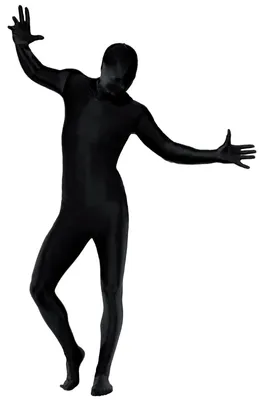 Produktbild von Smiffys Second Skin Suit, Black Halloween und Karneval