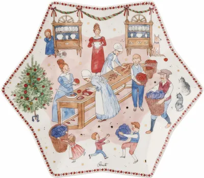 Image de Hutschenreuther, plat de service de Noël, motif étoile, diamètre 34 cm, référence 02473-727522-25384, code EAN 4011699900089