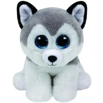 Zdjęcie produktu dla Ty pluszowy husky Buff z brokatowymi oczami, miękka zabawka Beanie Classic 25 cm