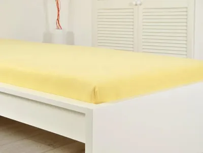 Produktbild von Jersey-Spannbettlaken ALVORA 90x200 cm hellgelb