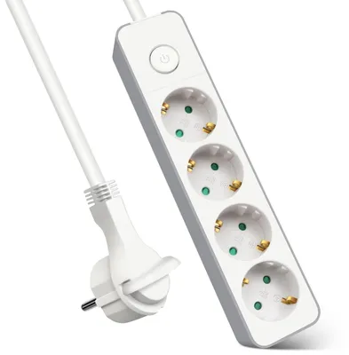 Produktbild von EXTRASTAR Steckdosenleiste Steckdosenadapter mit 4 Steckdosen, Verlängerungsstec