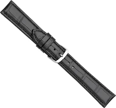 Produktbild von Ersatzband Uhrenarmband Kalbsleder schwarz  XL 21570S, Stegbreite:18mm