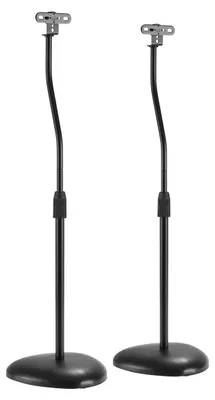Immagine prodotto di Supporto universale per altoparlanti - Nero, altezza 70-100 cm, capacità di carico 4,5 kg