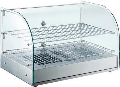 Produktbild von Buffalo Warmhaltevitrine 376x554x376mm Tischmodell mit 45Liter und Rundumglas