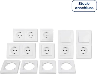 Produktbild von Schalter und Steckdosen Set McPower Flair "Standard Profi", 20-teilig, Klemmanschluss