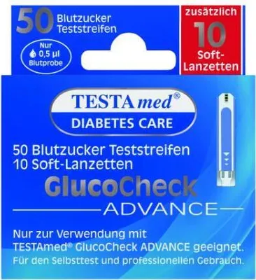 Obrázok produktu pre Testamed Glucocheck Advance 50 Teststr.w.10 Lanz. 1 P