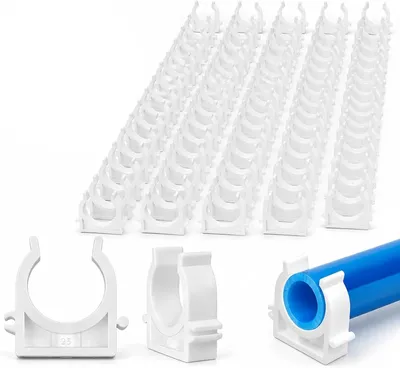 Imagen del producto de Abrazaderas de hierro, 10 unidades, para fijación de tuberías, fijación de cables
