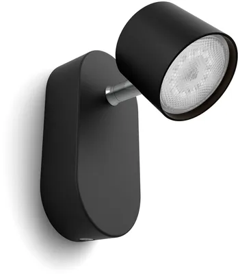 Produktbild von Philips Star Decken-/Wandspot, Strahler Oberflächenbeleuchtung, LED, 2700 K, 500 lm, 220-240 V, Schwarz