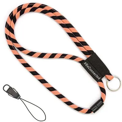 Image de Lanière noire de 45 cm avec fermoir de sécurité