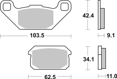 Zdjęcie produktu dla Klocki hamulcowe SBS 848SI (zestaw na tarczę) Offroad Sinter