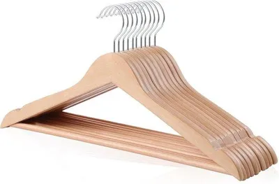 Produktbild von Famanu Holzkleiderbügel 44 cm, stabile Ausführung - Natur