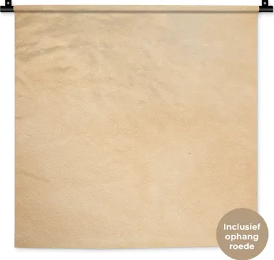 Produktbild von MuchoWow® Wandteppich Wandbehang Leder - Strukturiert - Lederoptik - Beige 60x60 cm Tapisserie Dekoration Wandtuch - Dekorationen - Wand Decke