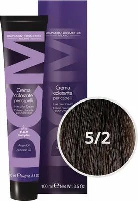 Produktbild von Diapason Haarfarbe Diapason Color Hair Color Cream 5/2 Light Ash Brown