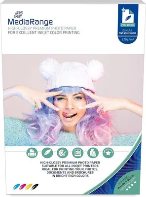 Productafbeelding van Hoogglanzend Fotopapier voor Inkjetprinters - 210 x 297 mm, 220 g, 100 Vellen