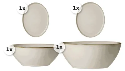 Produktbild von Servier-Set 4 tlg. Olivia