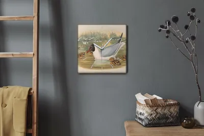 Produktbild von Coloray Hodiny Unikátní 30x30 cm  Tiché hodiny Pro obývací pokoj a kuchyň Nástěnné hodiny Plátno Bílé ručičky hodin - Ptáci zvířata