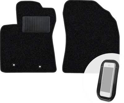 Produktbild von moto-MOLTICO Vorne Fußmatten Auto Velours Autoteppiche Schwarz Automatten Set 2-teilig passend für Toyota Land Cruiser 90 lang 1996-1998