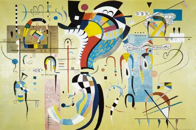 Obrázek produktu pro Wassily Kandinsky art print obraz - Milieu Accompagné, 1937 (80 x 120 cm)