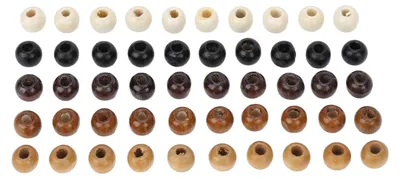Produktbild von 50 Stück Holz-Bartperlen zum Selbermachen, elegante Dreadlocks-Perlen, Anhänger für Haare, Flechten, Armband, Halskette