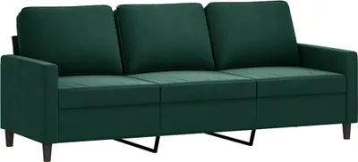 Obrázok produktu pre vidaXL 3-miestna pohovka Dark Green 180 cm Velvet