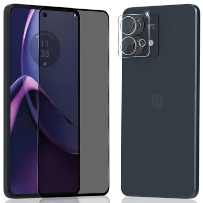 Obrázok produktu pre 1-balenie Motorola G84 Ochranné sklo na displej Privacy & 1-balenie ochrana objektívu - Tvrdené sklo 9H - Super kvalita 3D