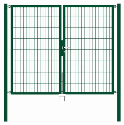 Immagine prodotto di Alberts 648145 Cancello doppio Flexo con accessori, verde, larghezza 200 cm, altezza 200 cm