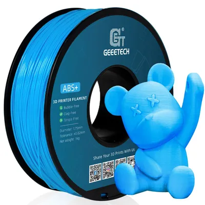 Productafbeelding van GEEETECH ABS+ filament voor 3D-printers, 1,75 mm, waterblauw, 3D-printfilament ABS, 1 kg, 1 spoel
