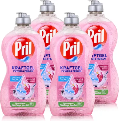 Produktbild von Pril Spülmittel Anti-Fett Power Granatapfel & Orangenblüte 450ml (4er Pack)