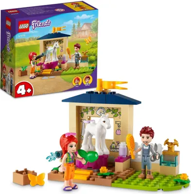 Image de LEGO 41696 Friends Soin des poneys, écurie avec figurine de cheval et mini-poupée Mia