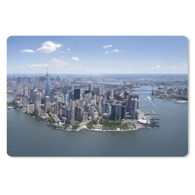 Produktbild von MuchoWow® Schreibtischunterlage New York - USA - Skyline 60x40 cm - XXL Mauspad - Großes Mauspad