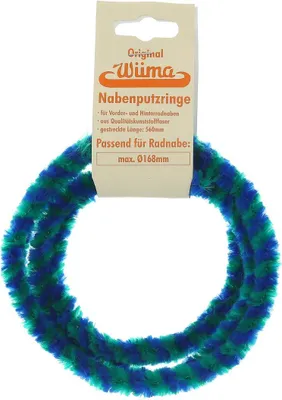 Produktbild von Nabenputzringe WÜMA Grün/Blau (Set 2x 76cm für Motorrad)