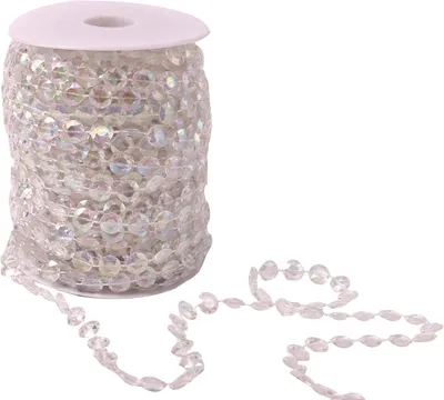 Imagen del producto de Collar de perlas acrílicas, 30 metros de largo, perlas de 10 mm, multicolor, para decoración