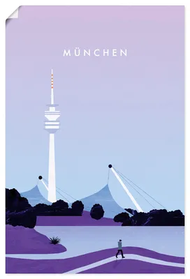 Produktbild von ARTland Poster München Größe: 80x120 cm