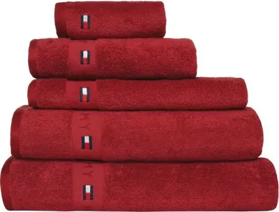 Zdjęcie produktu dla Tommy Hilfiger, zestaw 2 myjek z serii Uni, 30 x 30 cm, kolor czerwony
