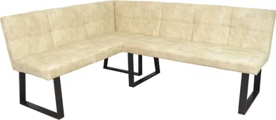 Produktbild von Polstereckbank (Kurzer Schenkel Links) 150x190 cm Schwarz/Creme