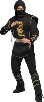 A person wearing a ninja costume.