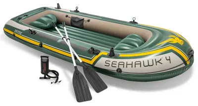 Produktbild von Intex Seahawk 4 Set Schlauchboot - 351 x 145 x 48 cm - 4-teilig - Grün