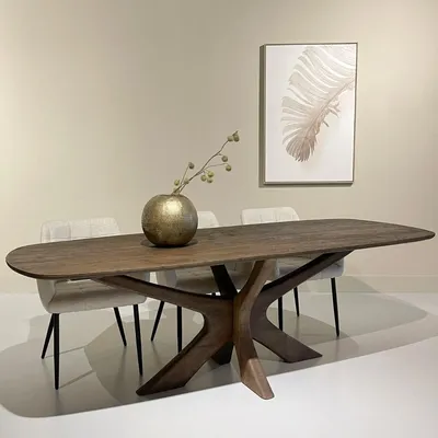 Productafbeelding van Livingfurn Eettafel Brix Montreaux Bruin 220cm