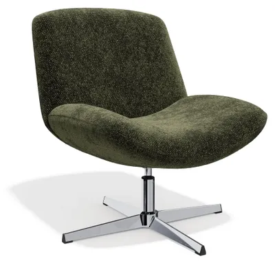 Produktbild von Drehsessel ABY Strukturierter Samt Vintage-Grün 66cm