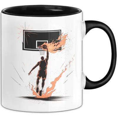 Produktbild von Basketballspieler Tasse Geschenk Lustige Geschenkidee Spruch Für Korb Liebhaber (Schwarz)